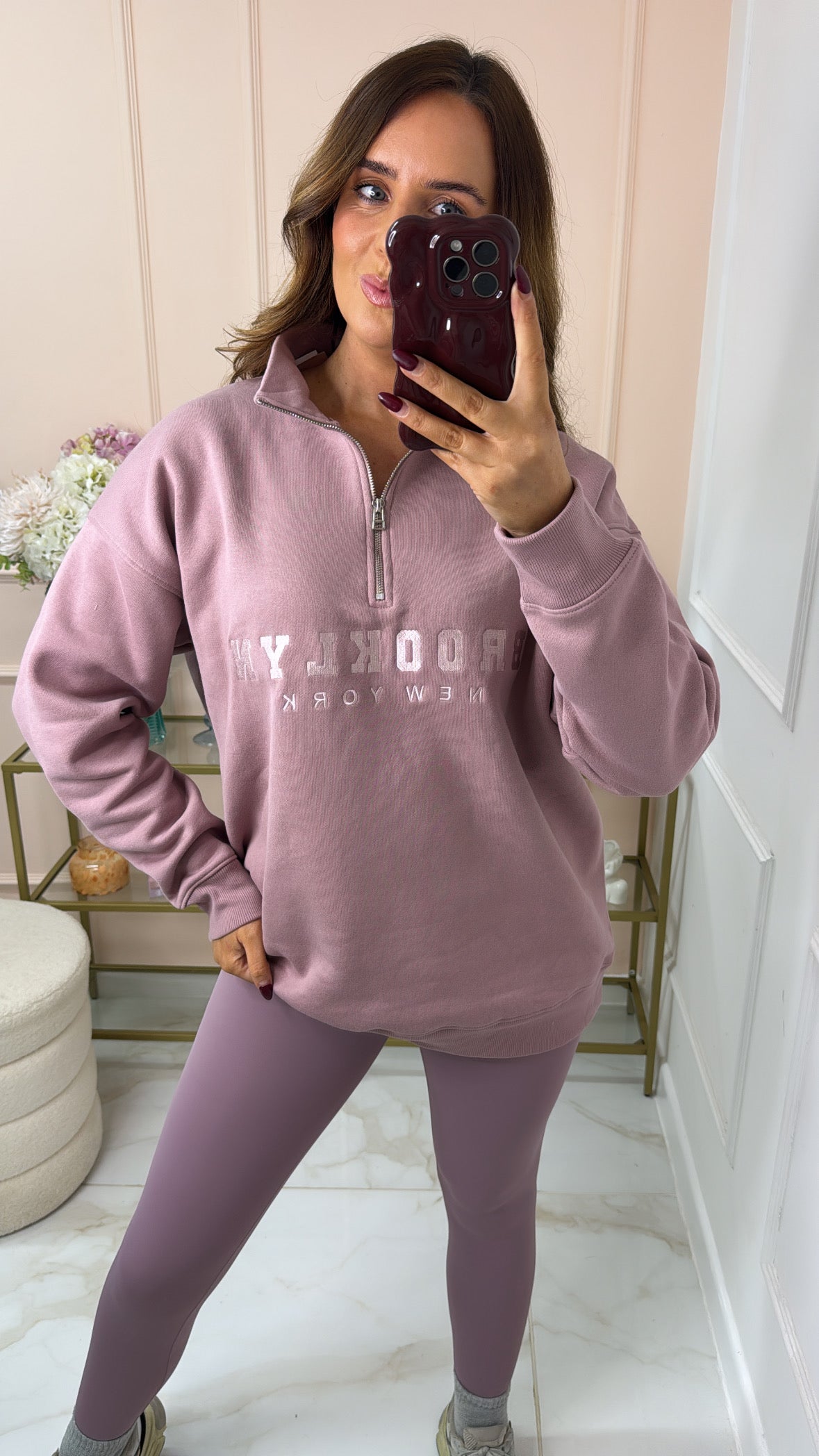 MIA mauve high waisted gym leggings