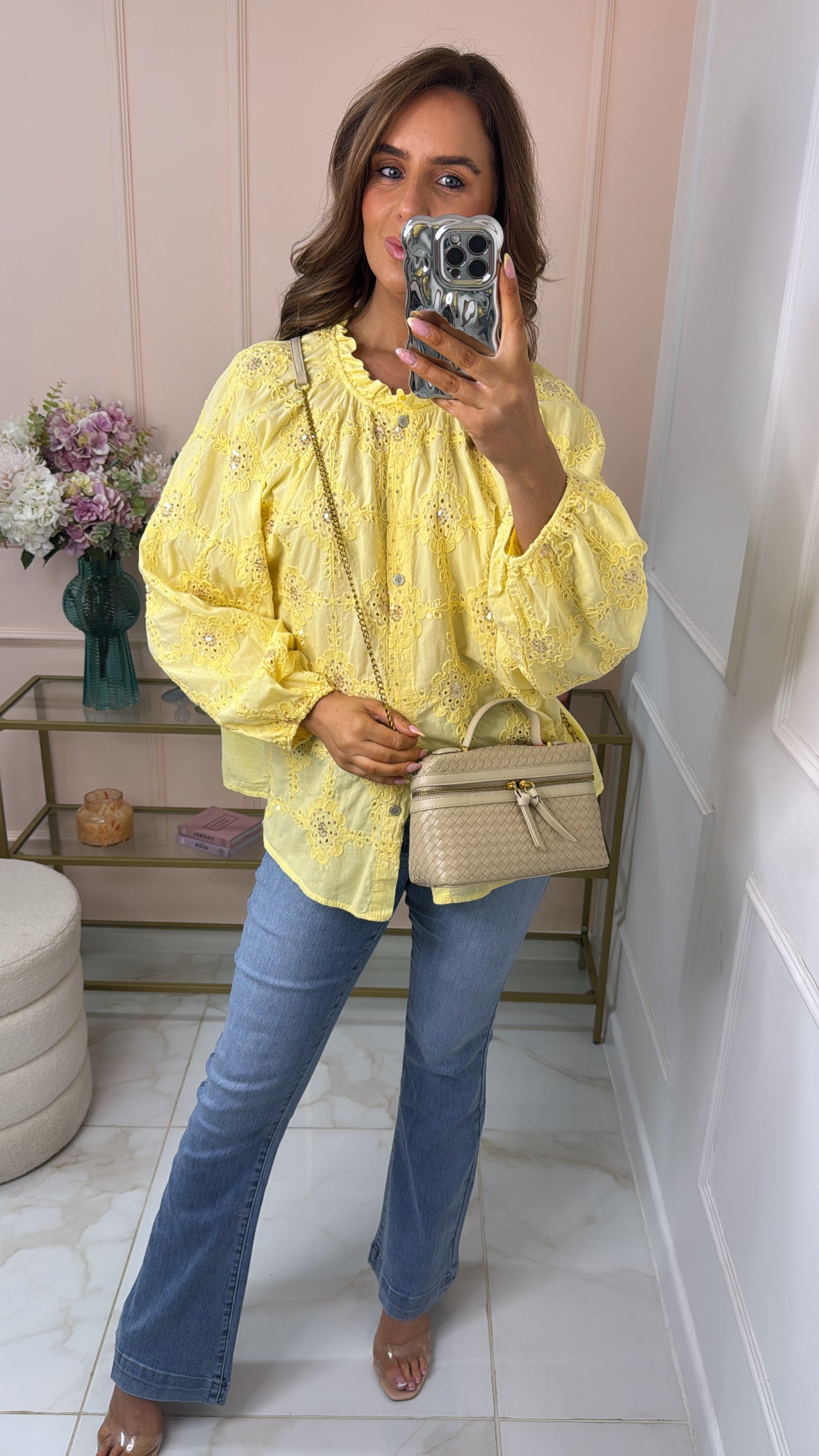 POPPY yellow embroidered shirt