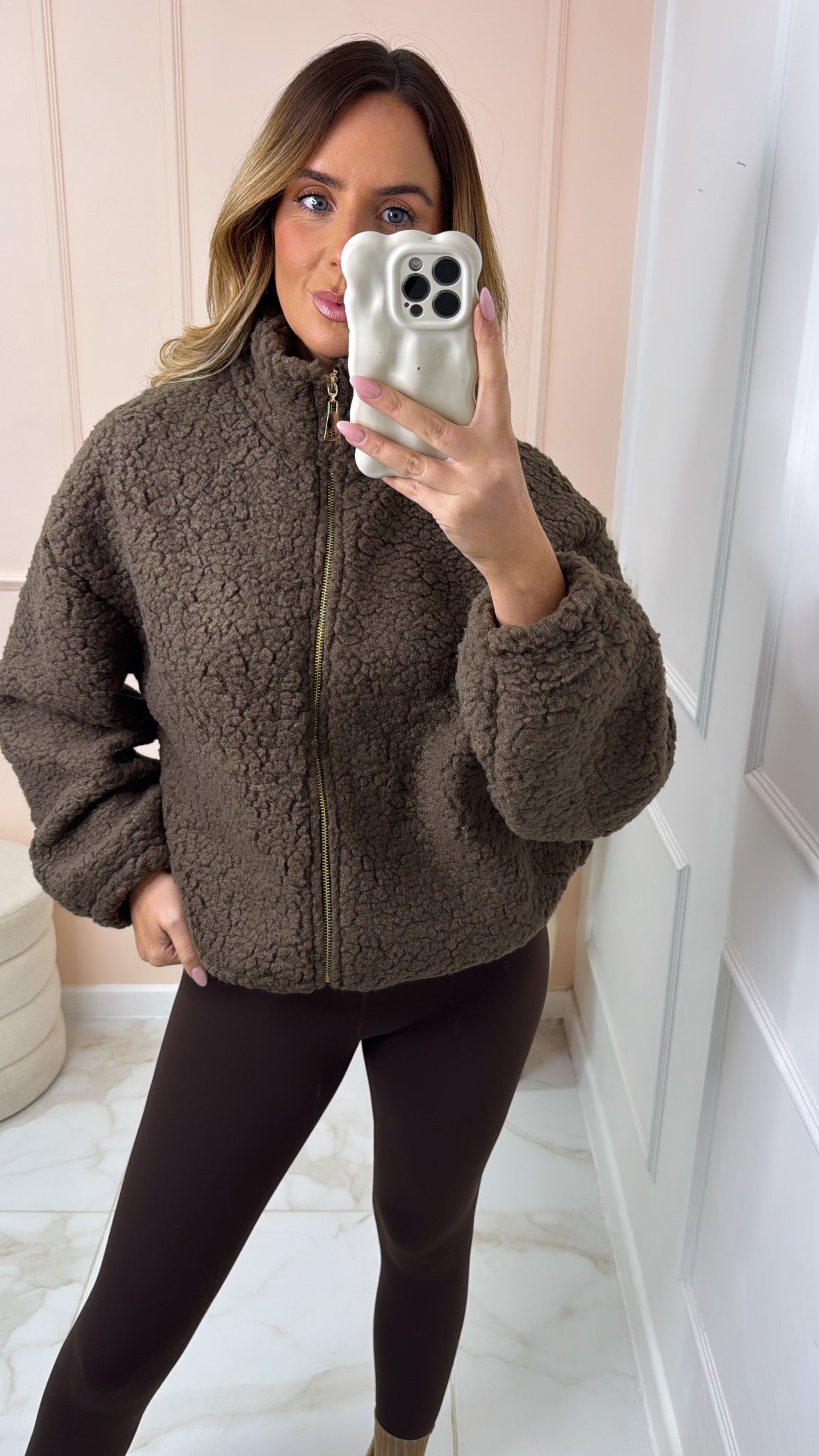 IZZY brown teddy jacket