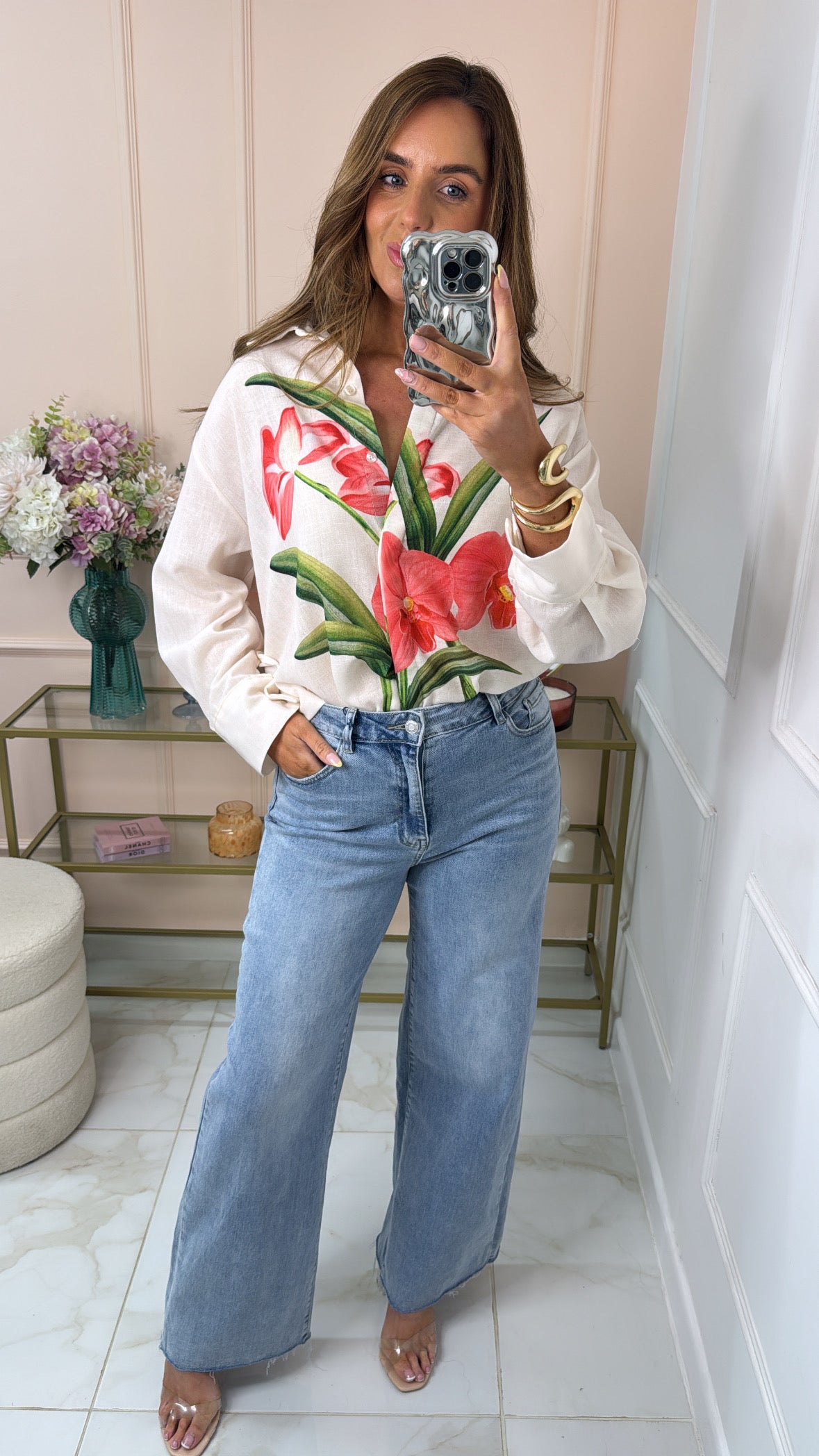SUMMER floral oversized shirt