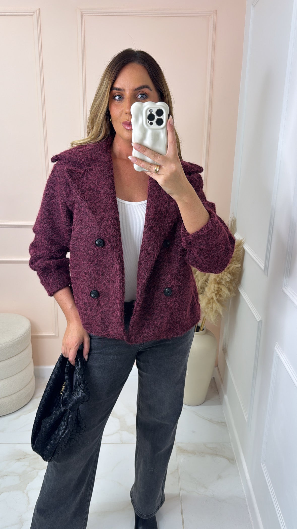MARLEY wine textured jacket