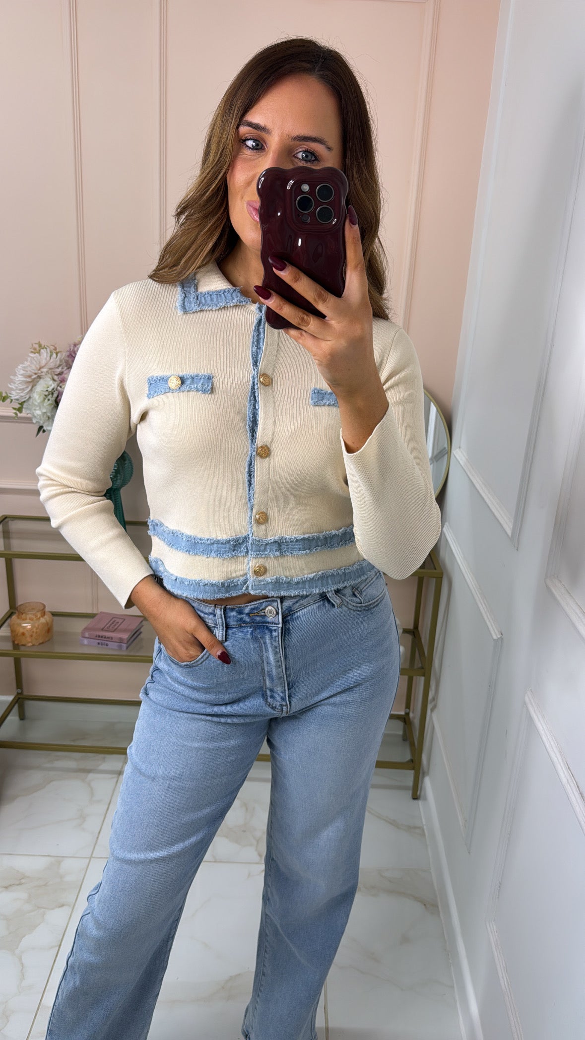 DARCIE light wash high waisted straight leg jeans