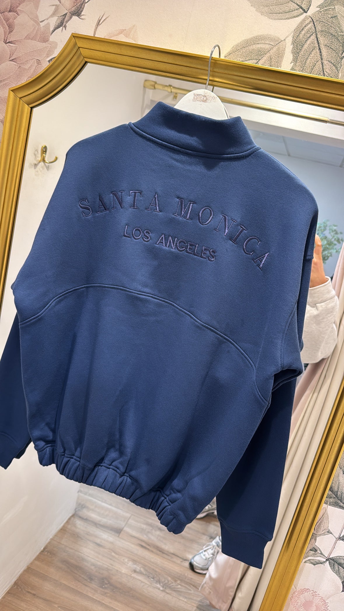 FLO santa monica navy half zip sweatshirt