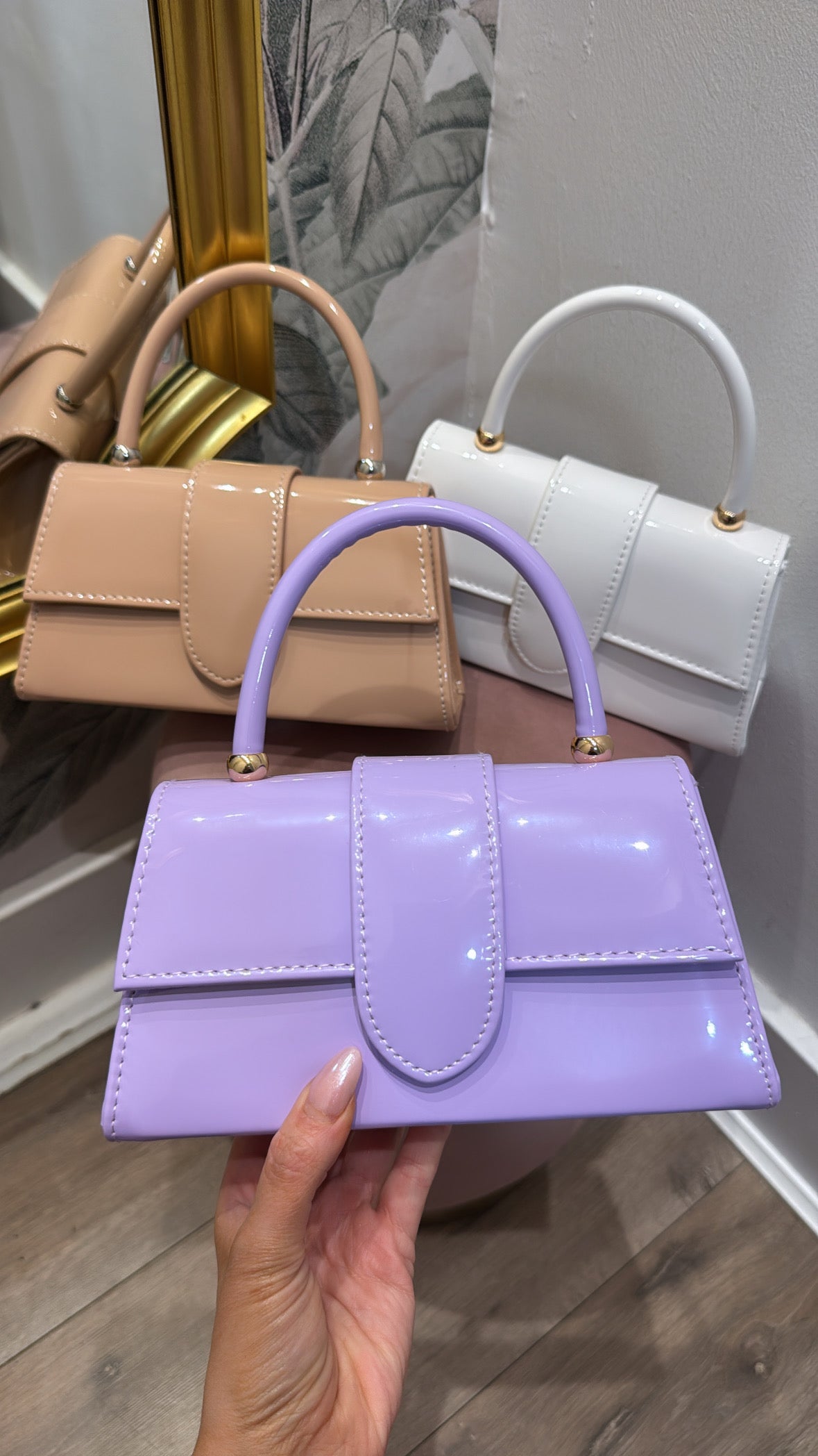 TALIA lilac fold over grab bag