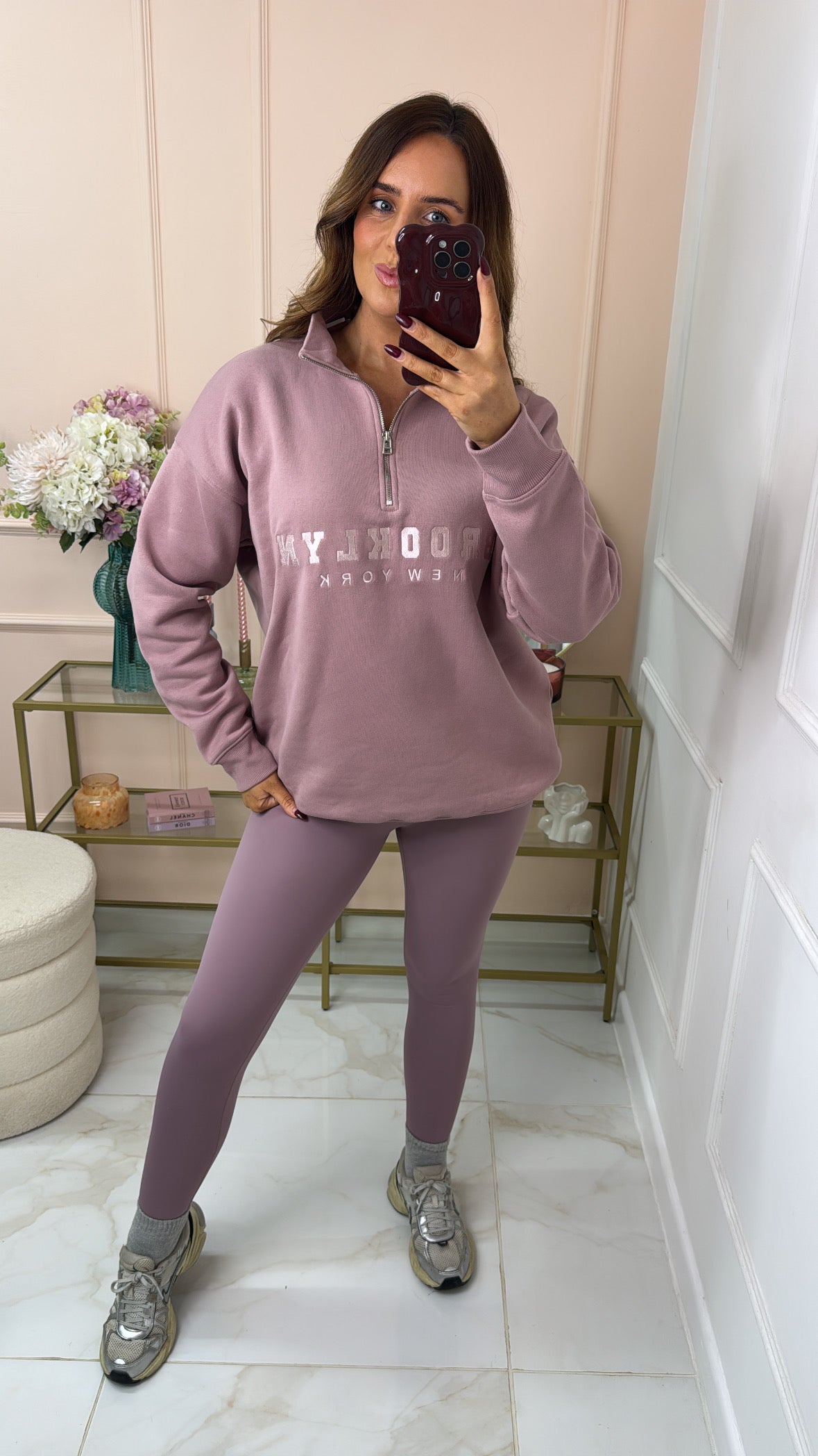 MIA mauve high waisted gym leggings