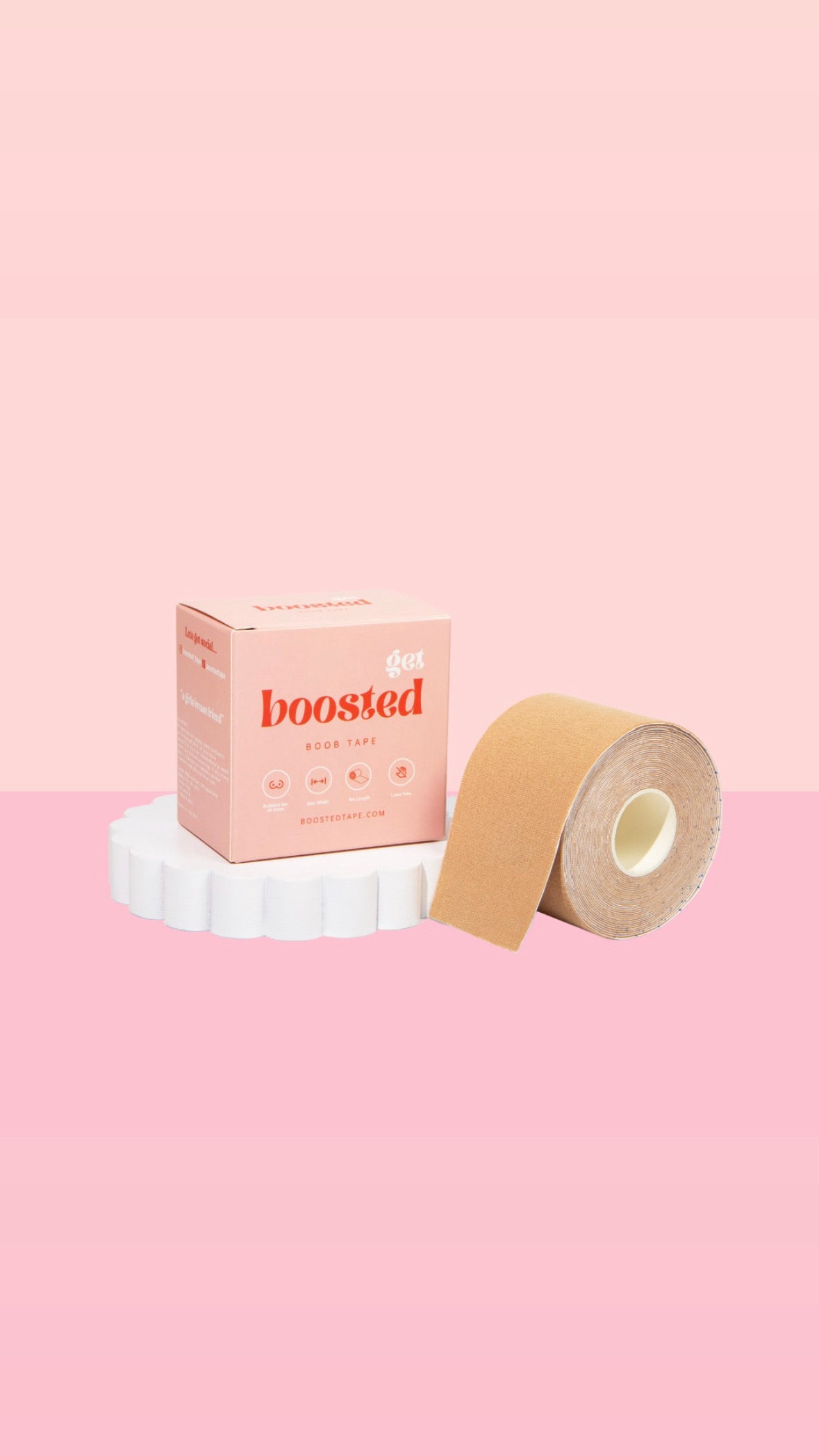 BOOSTED tan boob tape