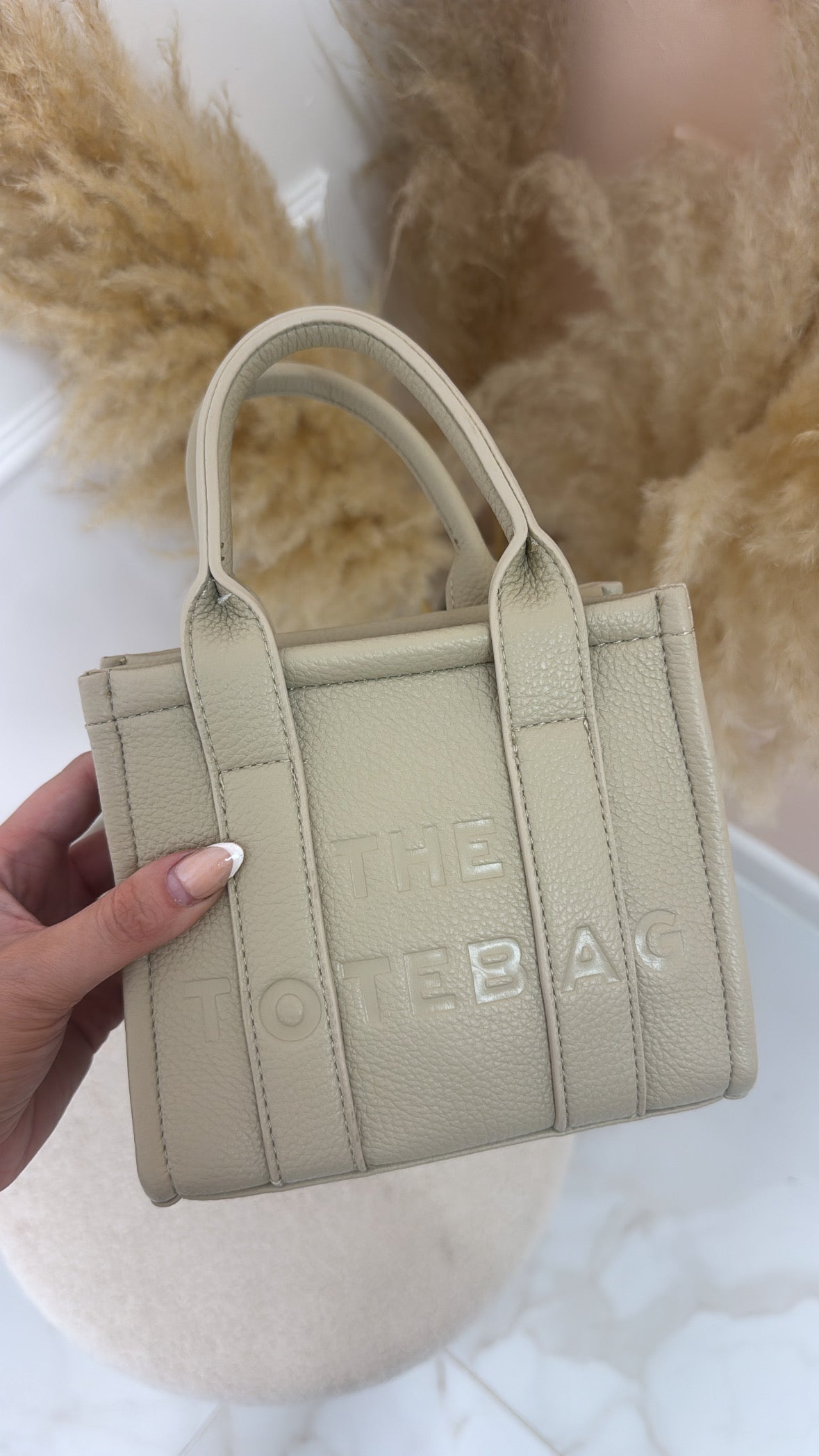 MAISIE beige mini tote bag