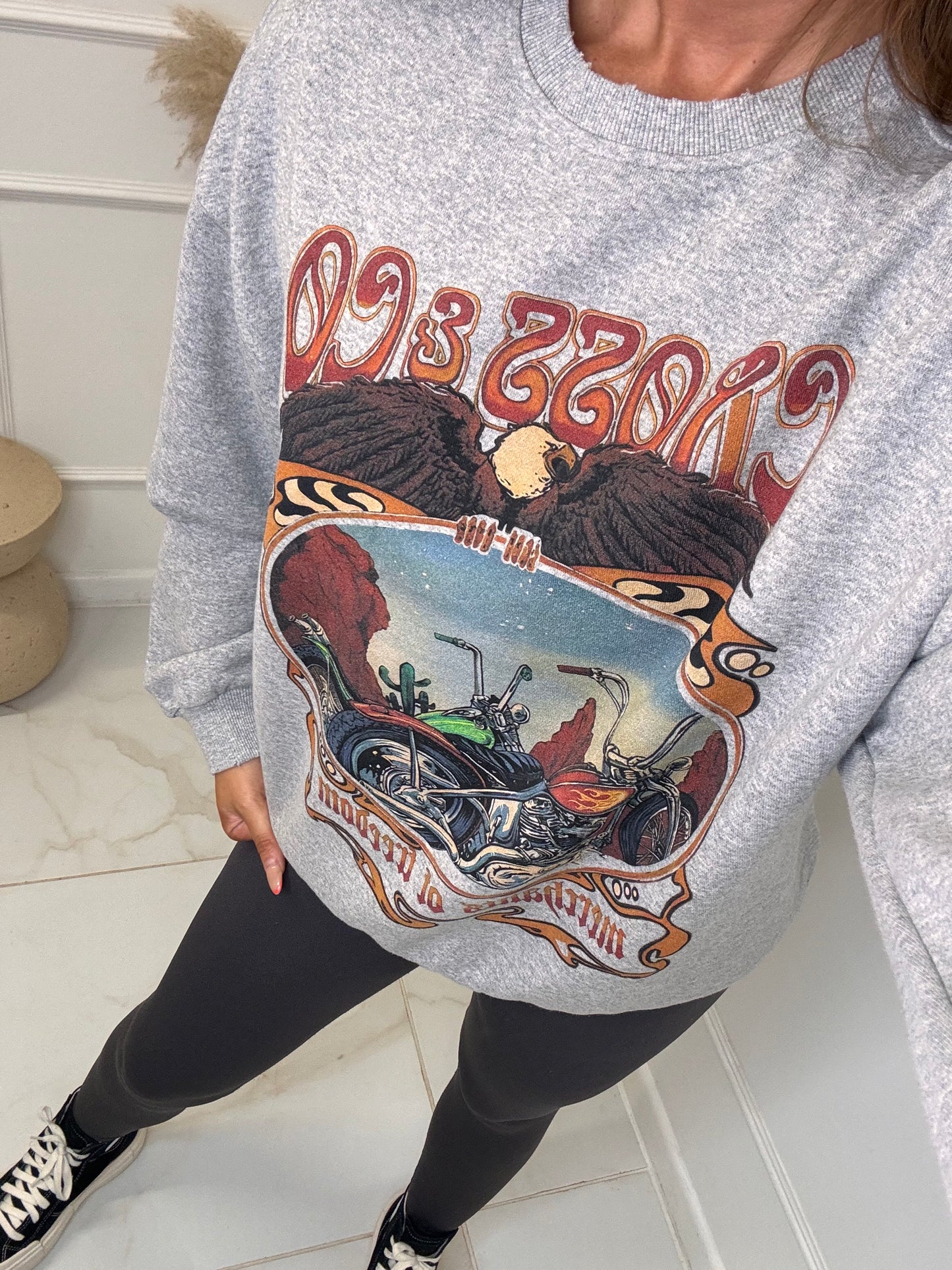 BECCA grey printed sweater