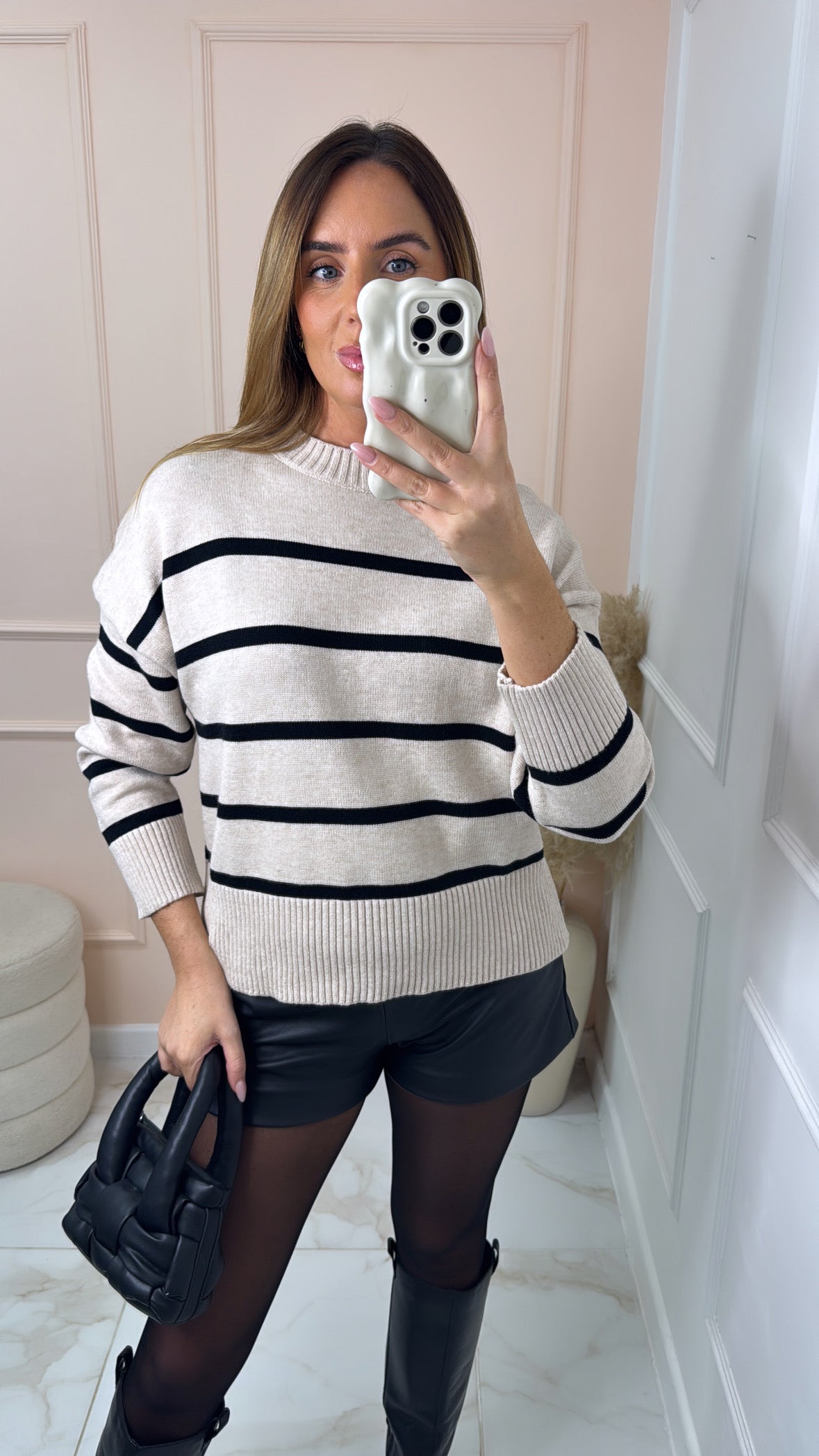 NADINE stone stripe jumper