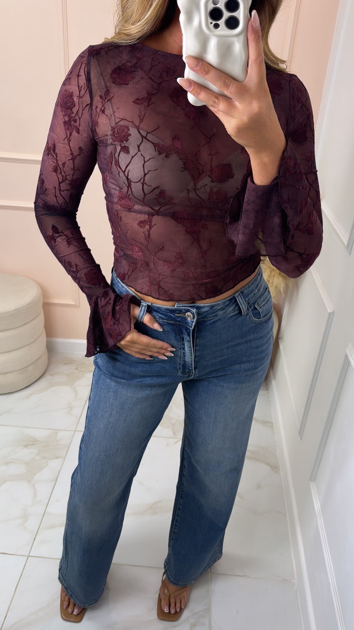 DARCY mid wash high waisted straight leg jeans