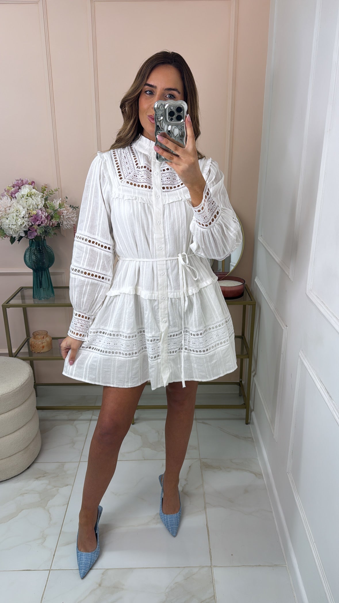 MAISIE white crochet dress