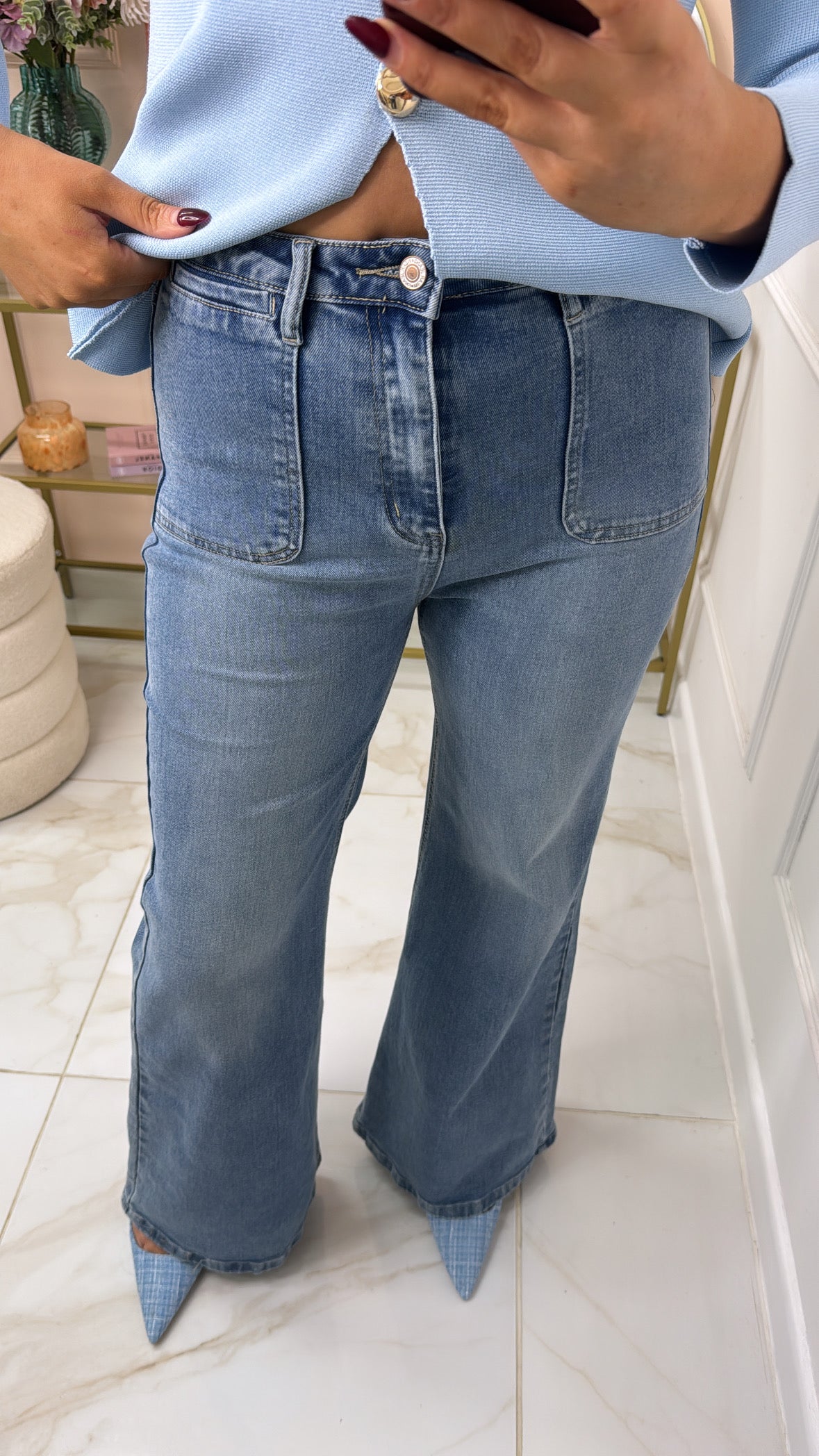 STEPH light wash kick flare jeans