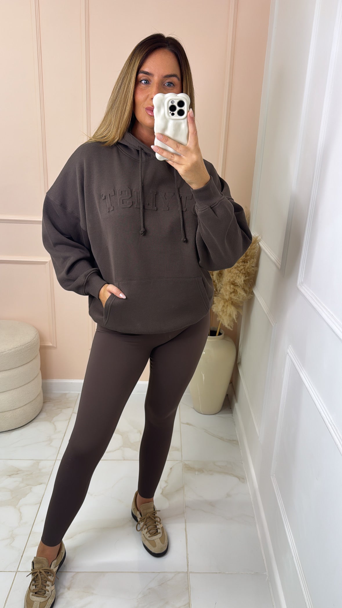 TALIA brown stylist oversized hoodie