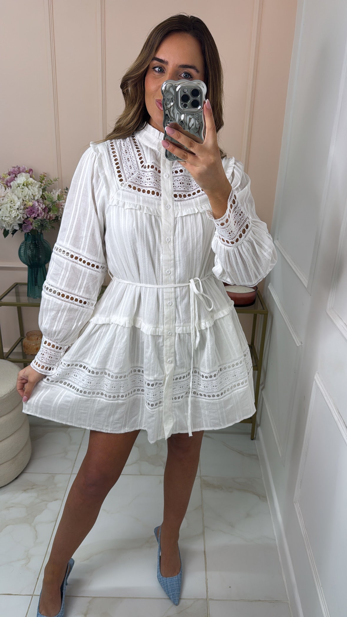 MAISIE white crochet dress
