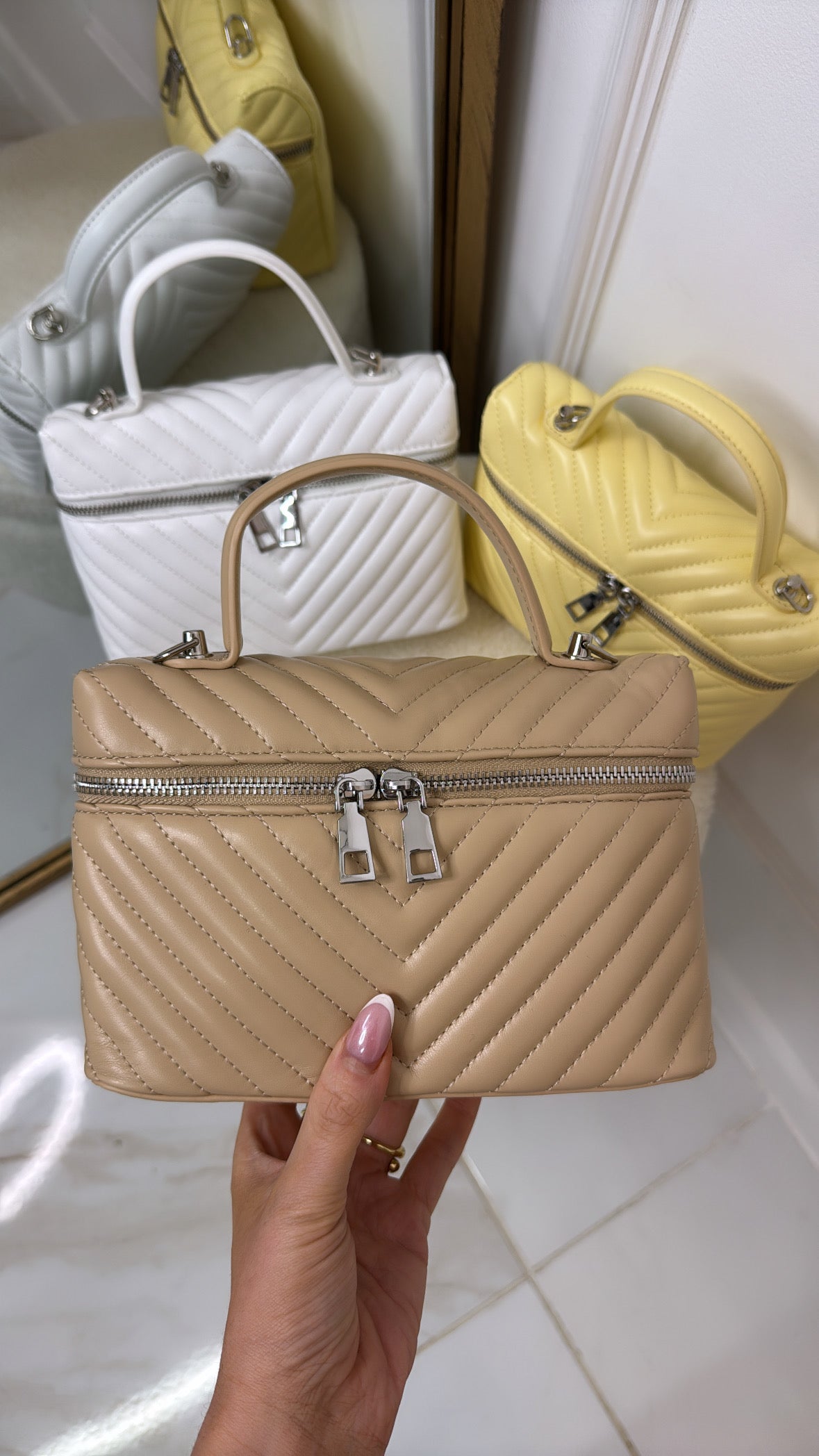 LARA nude vanity grab bag