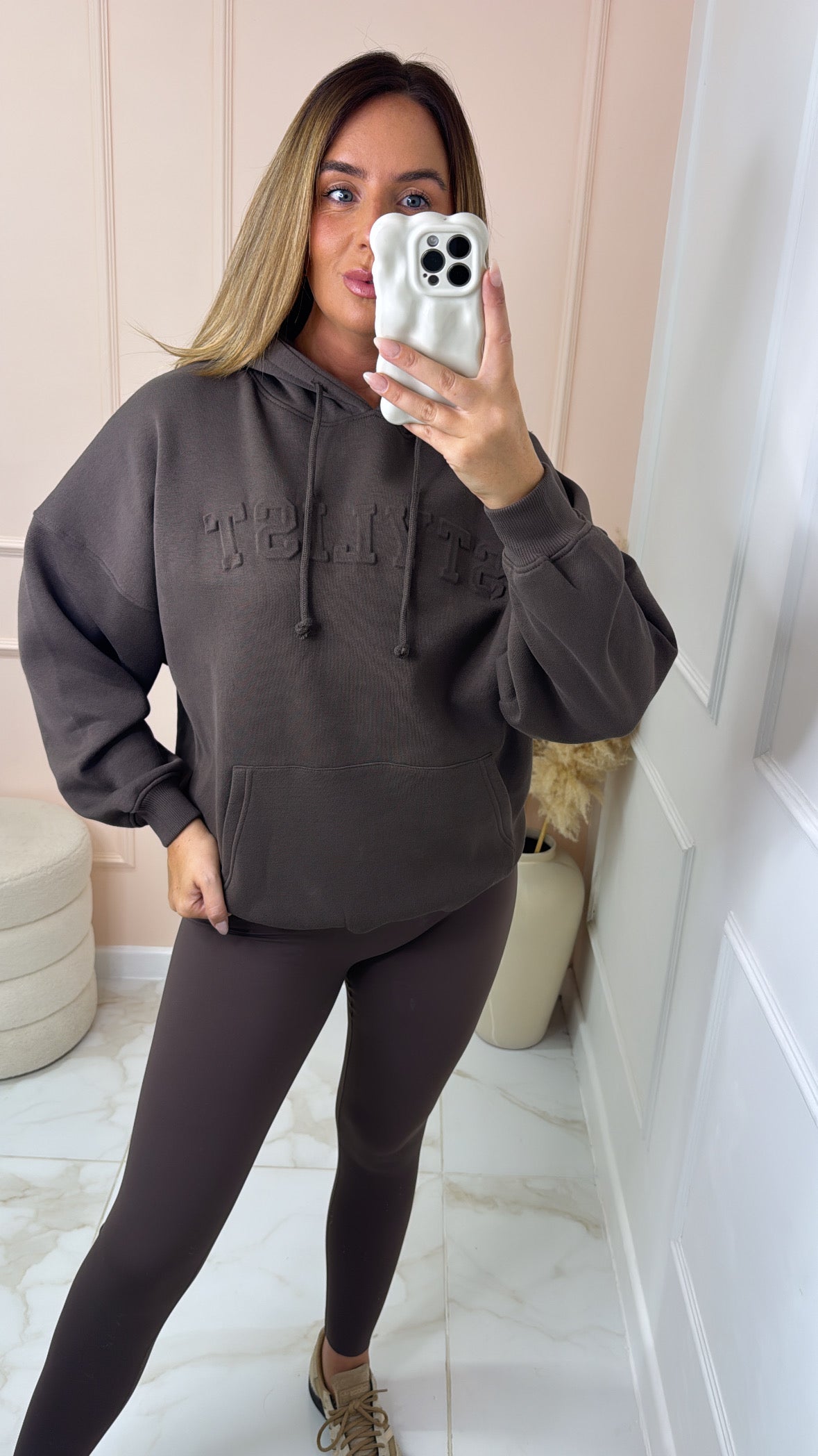 TALIA brown stylist oversized hoodie