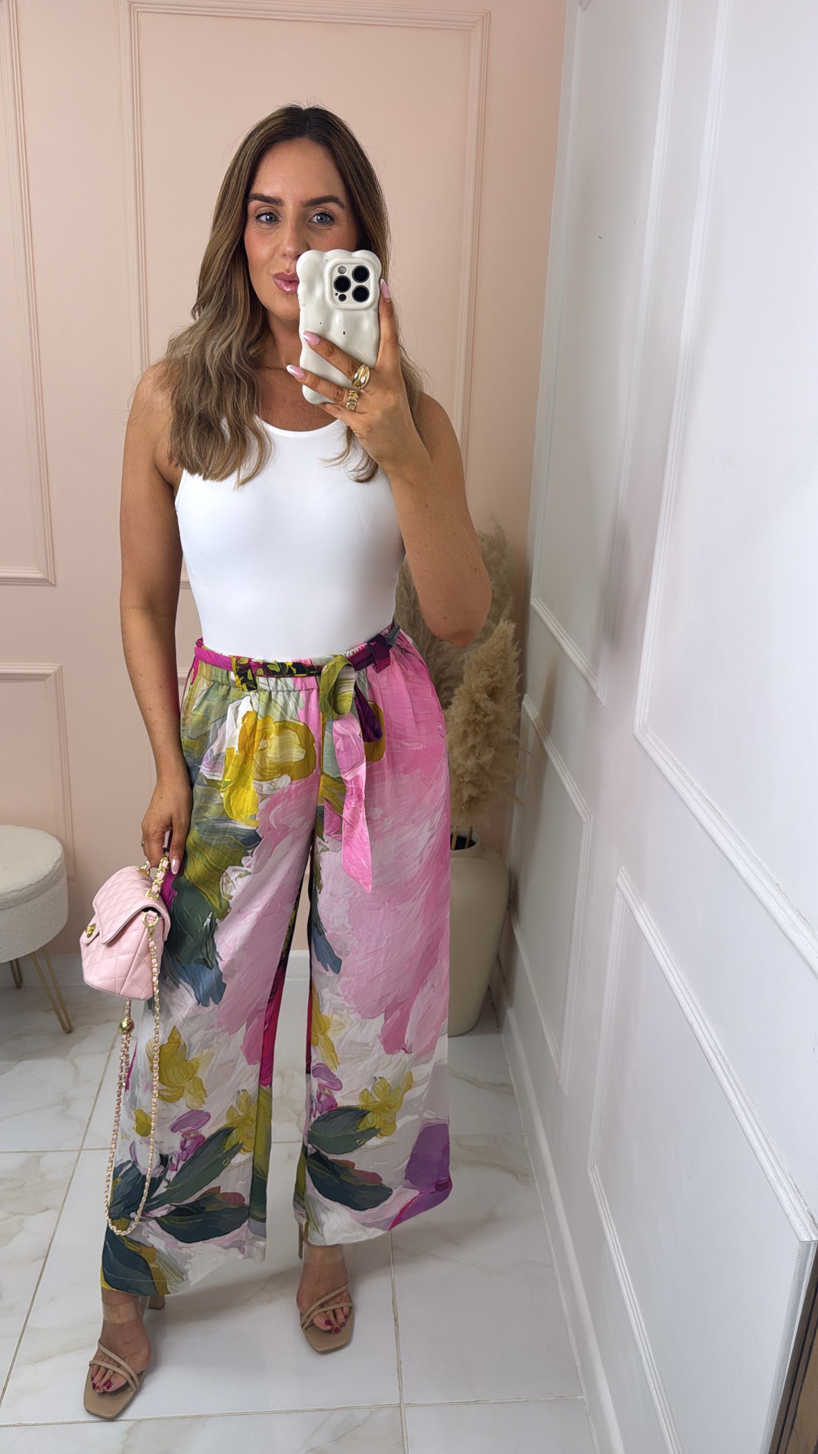 ROBYN floral print trousers