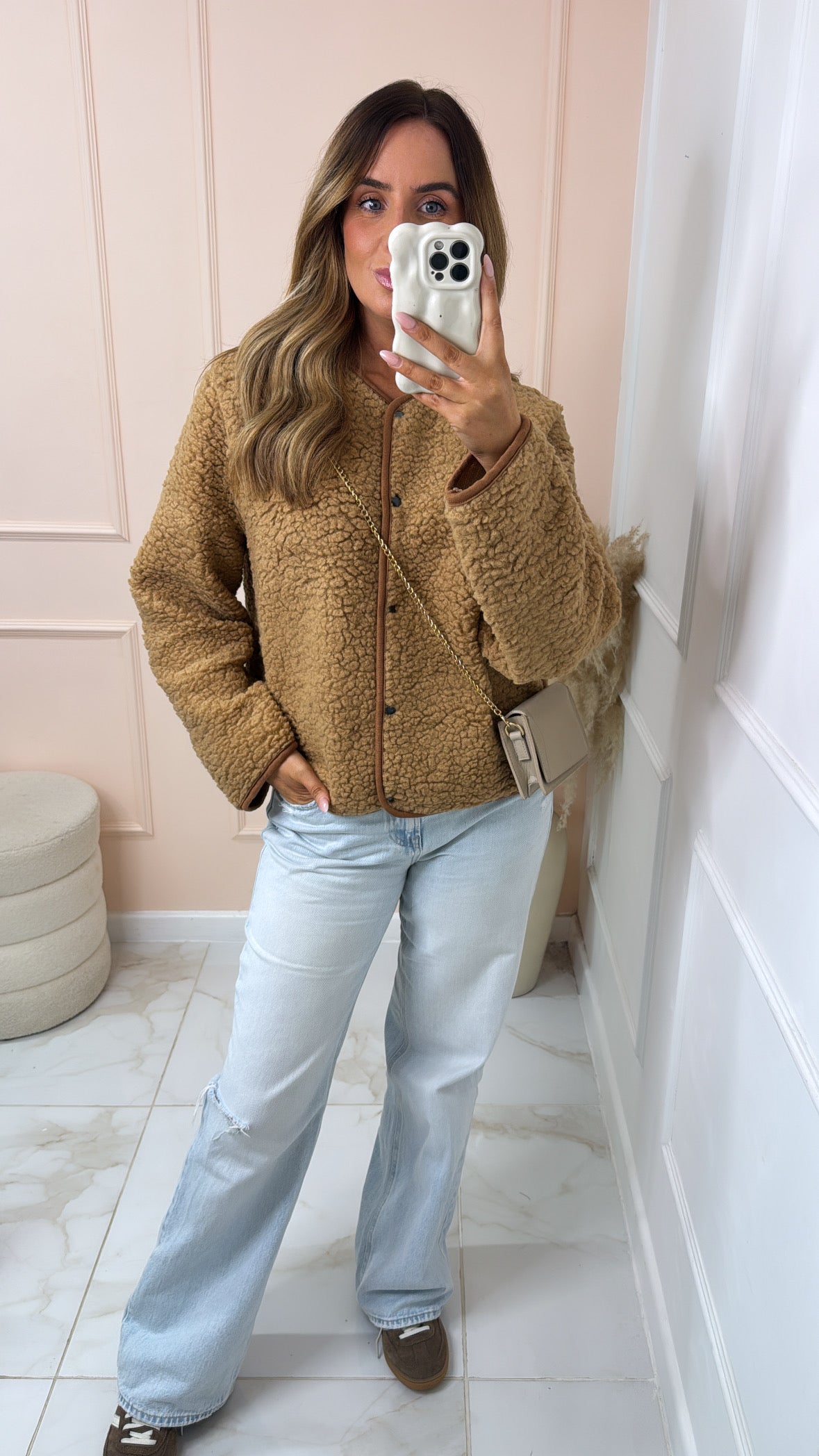 MORGAN camel teddy jacket