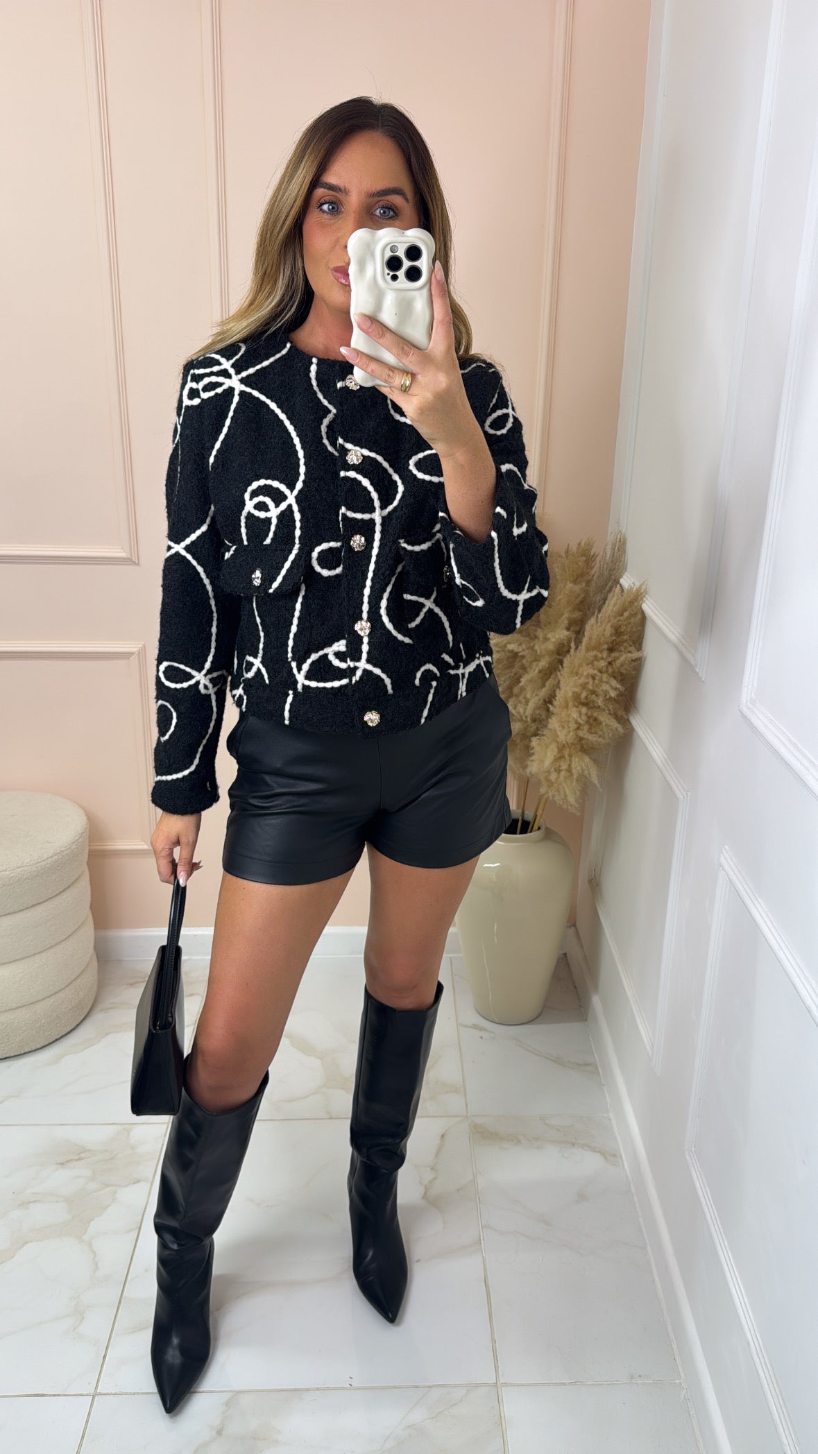 BONNIE black printed jacket