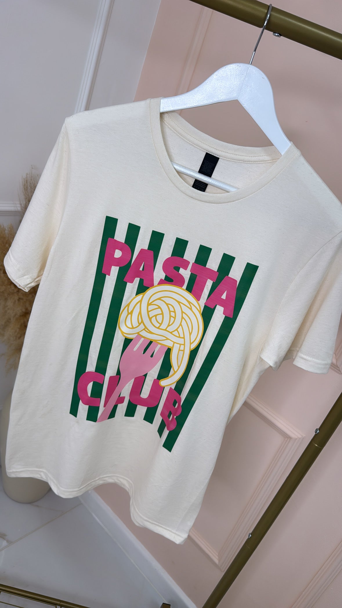 KAITLYN beige pasta club t-shirt