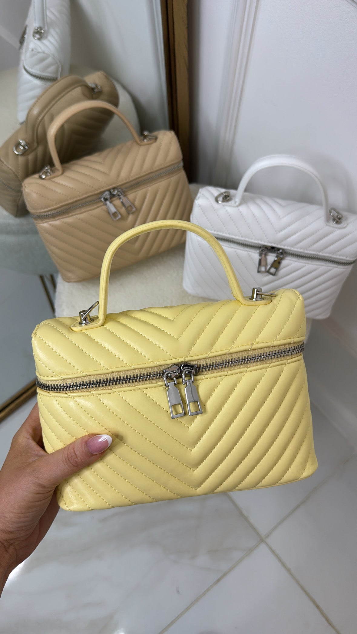 LARA lemon vanity grab bag