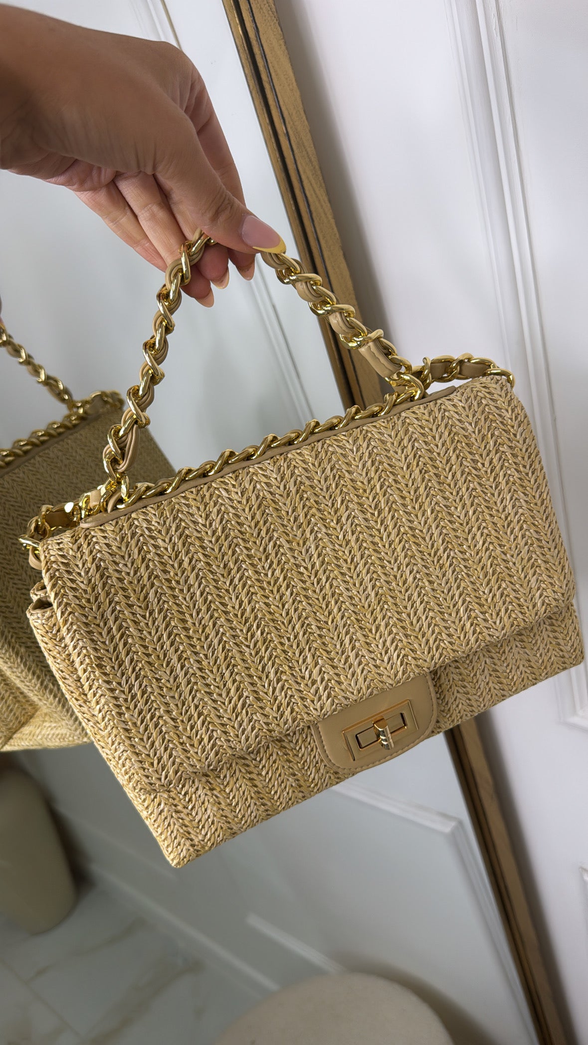 SADIE beige crossbody bag
