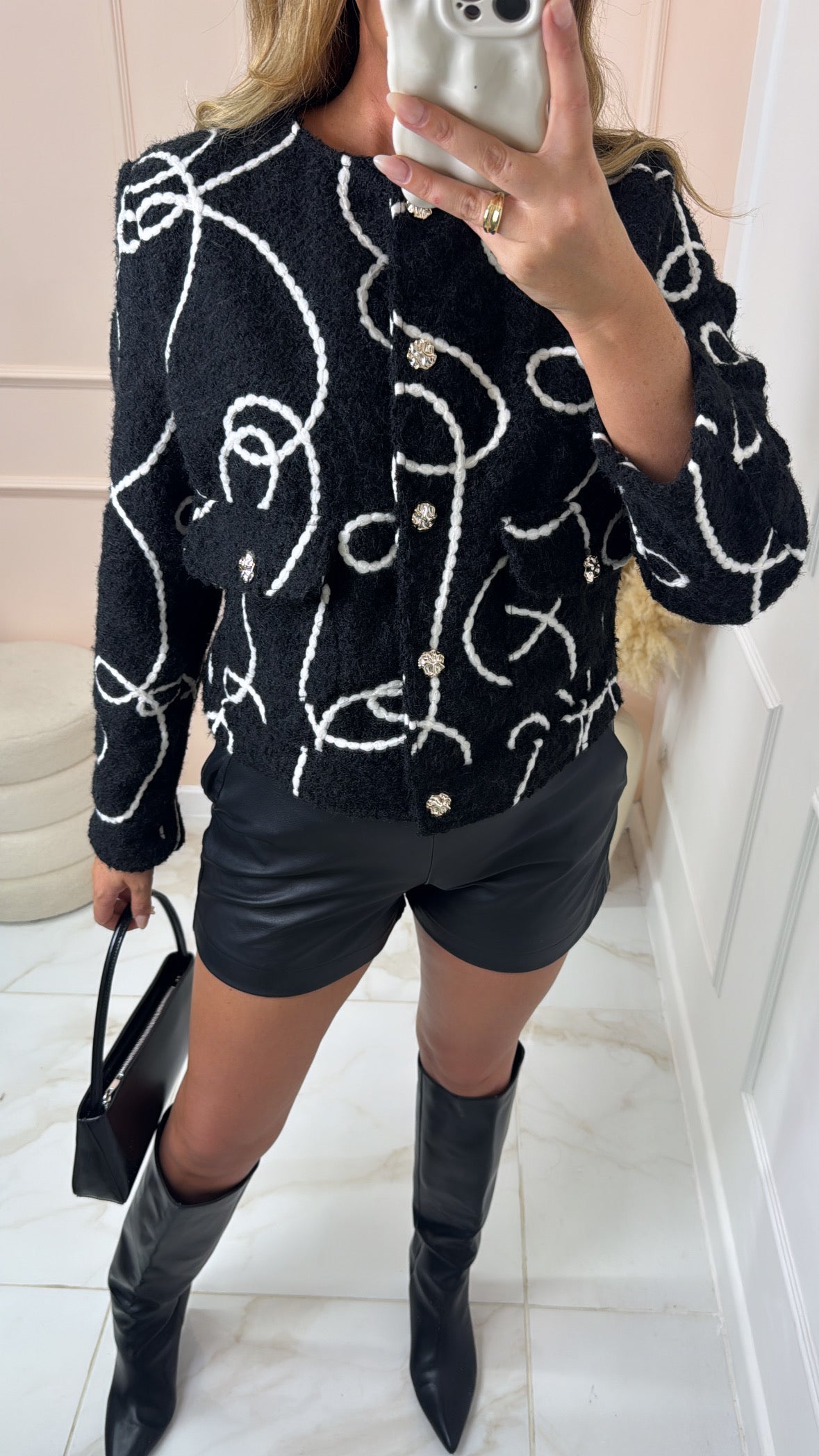 BONNIE black printed jacket