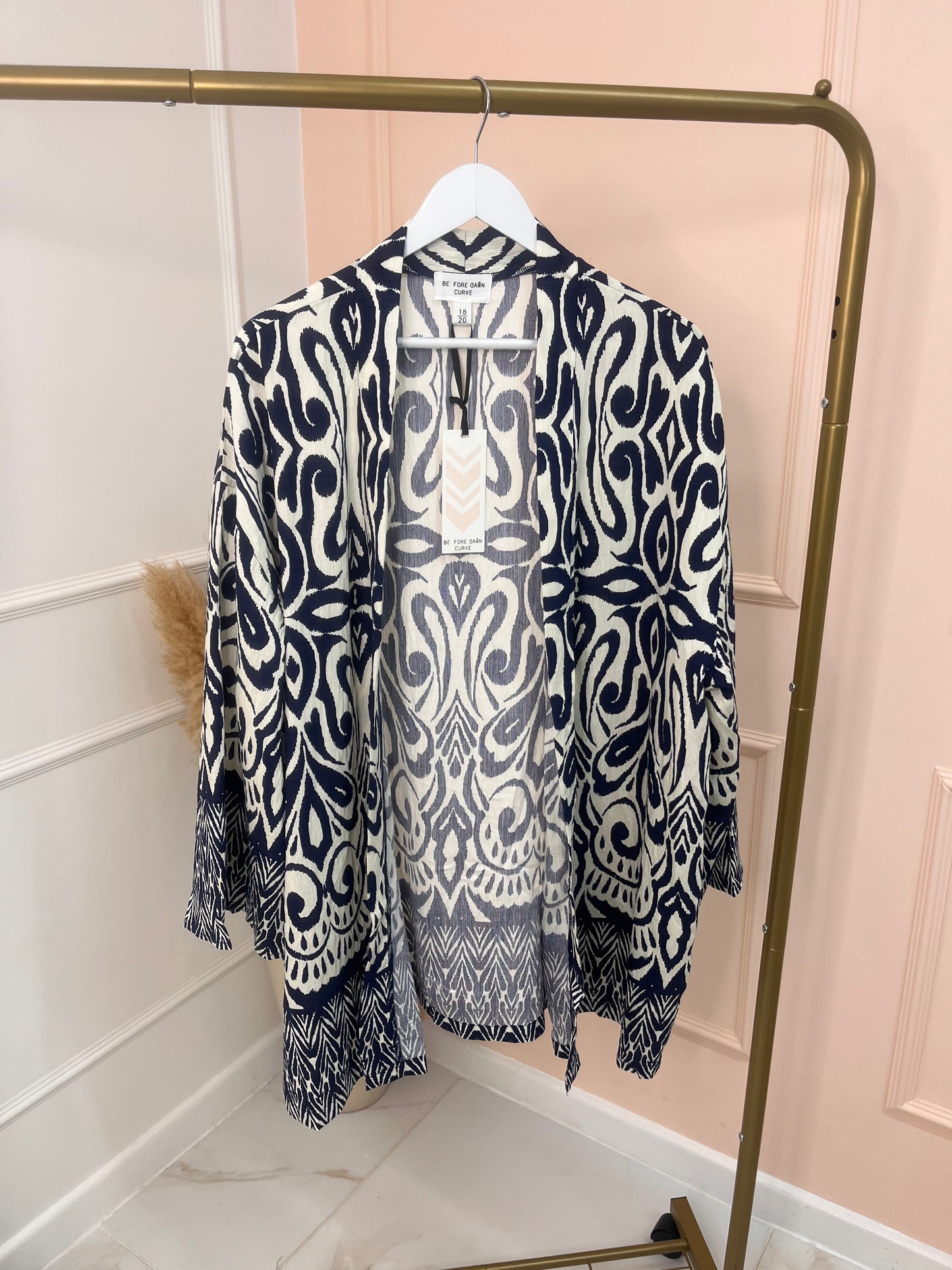 THEA navy printed kimono