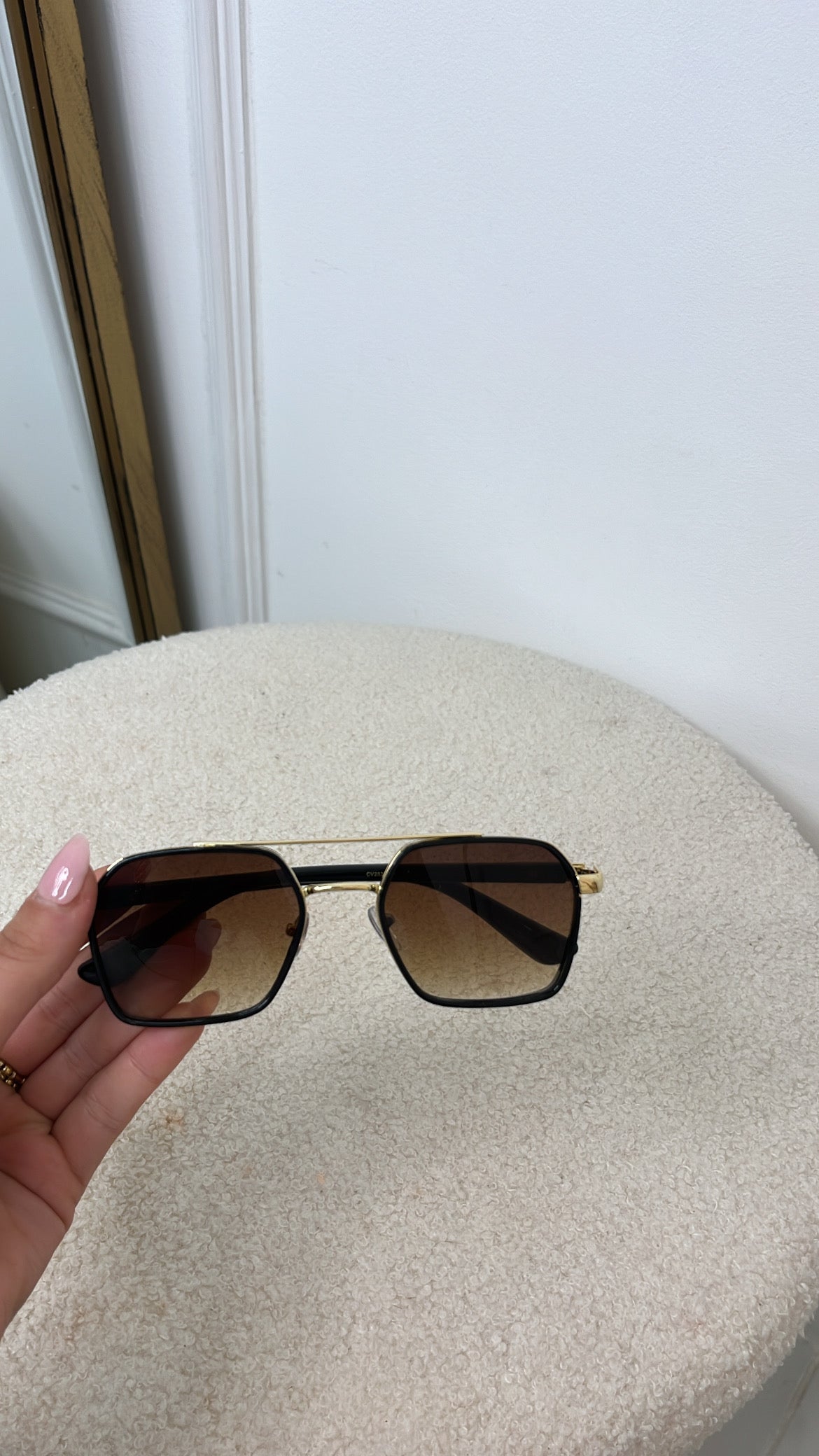 DAWN black metal frame sunglasses
