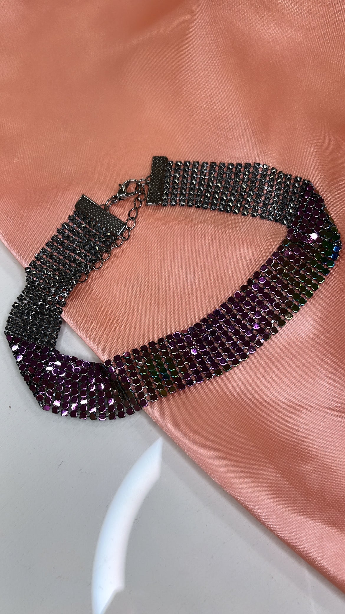 ISLA iridescent metallic choker