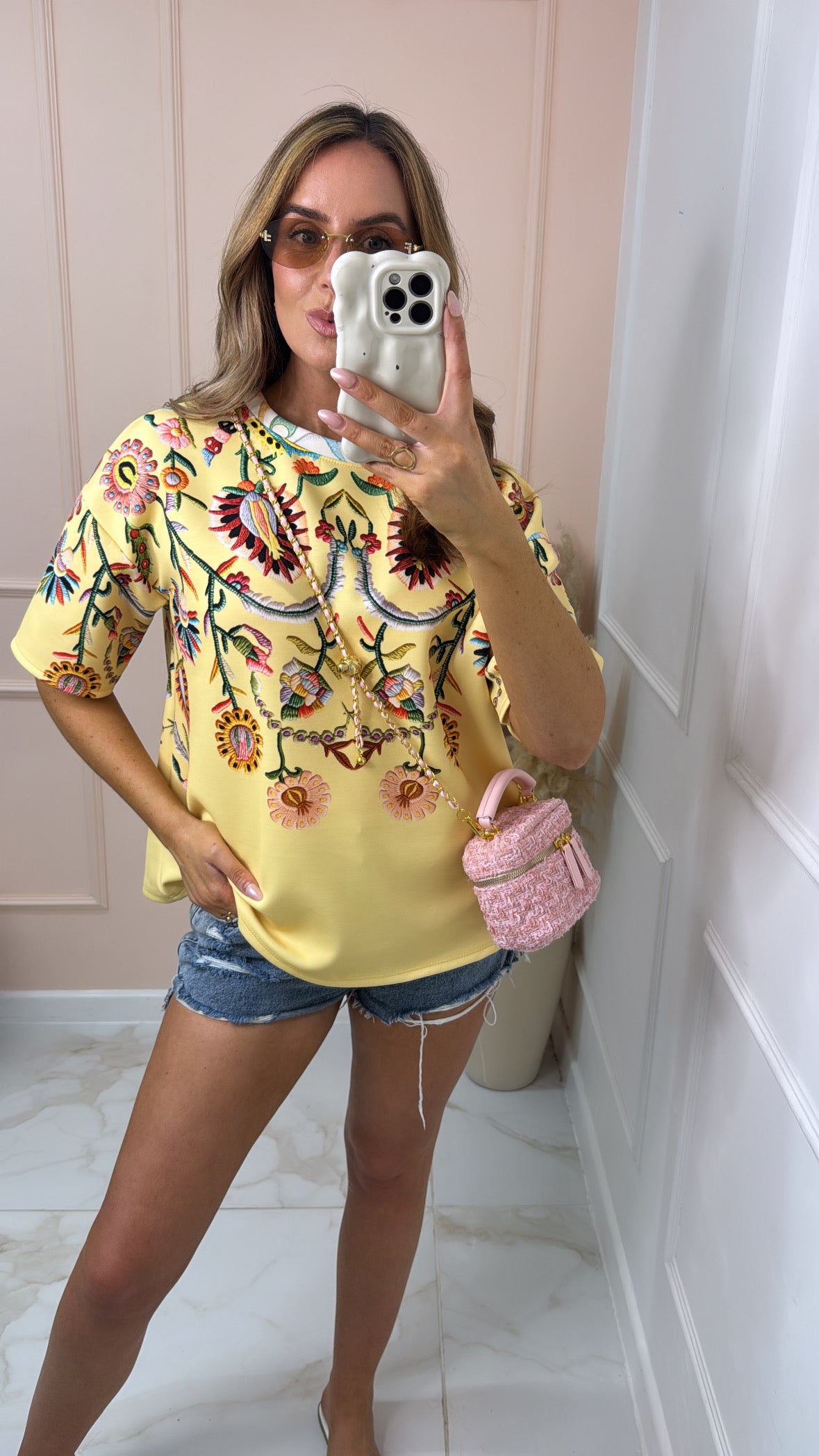 LOTTIE lemon floral printed tshirt