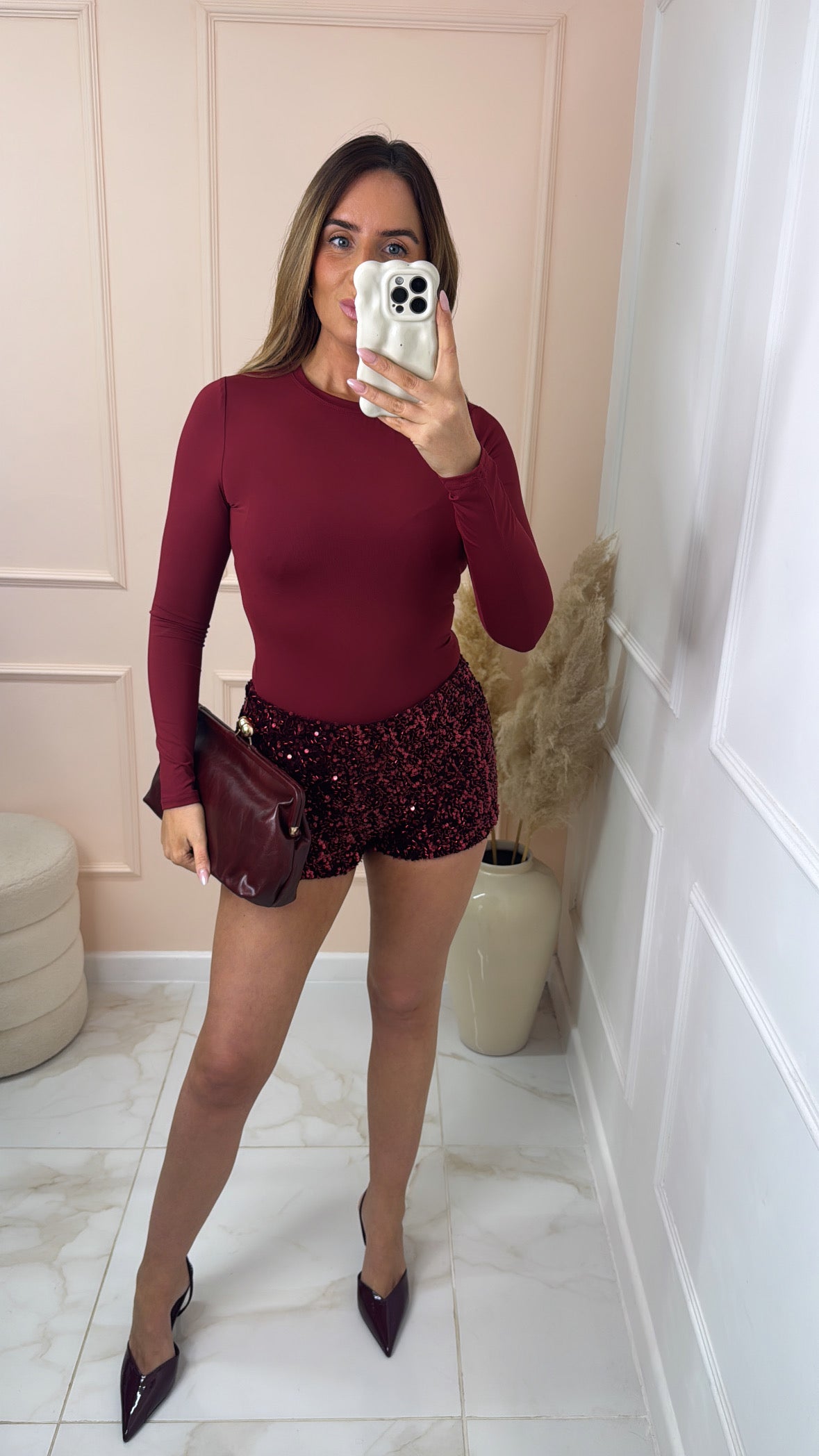 LULU burgundy bodysuit