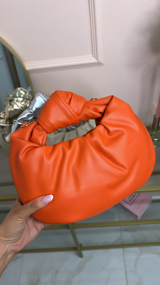 PAIGE orange twist knot grab bag