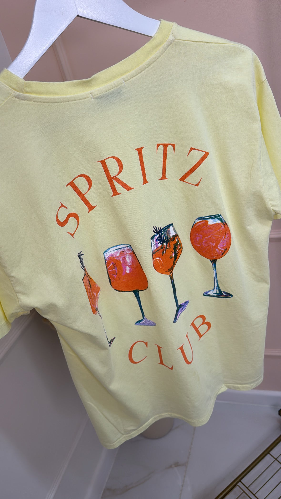 SPRITZ yellow graphic t shirt