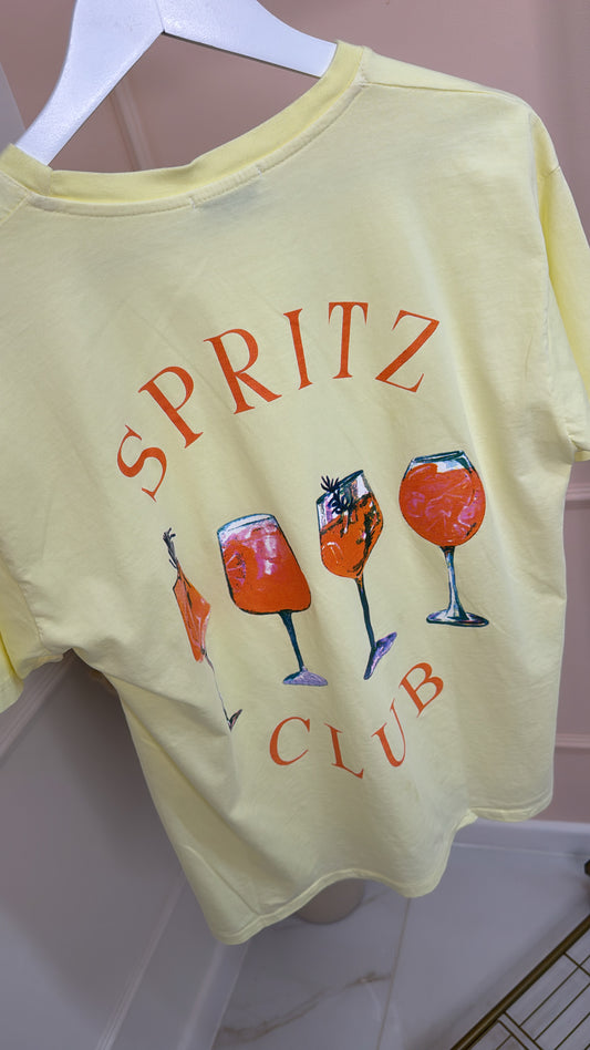 SPRITZ yellow graphic t shirt
