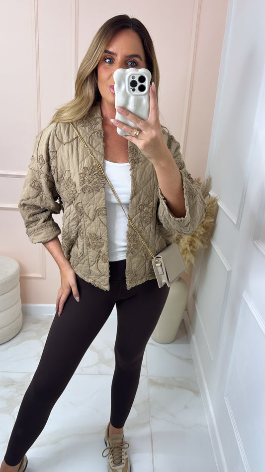 RILEY taupe textured jacket