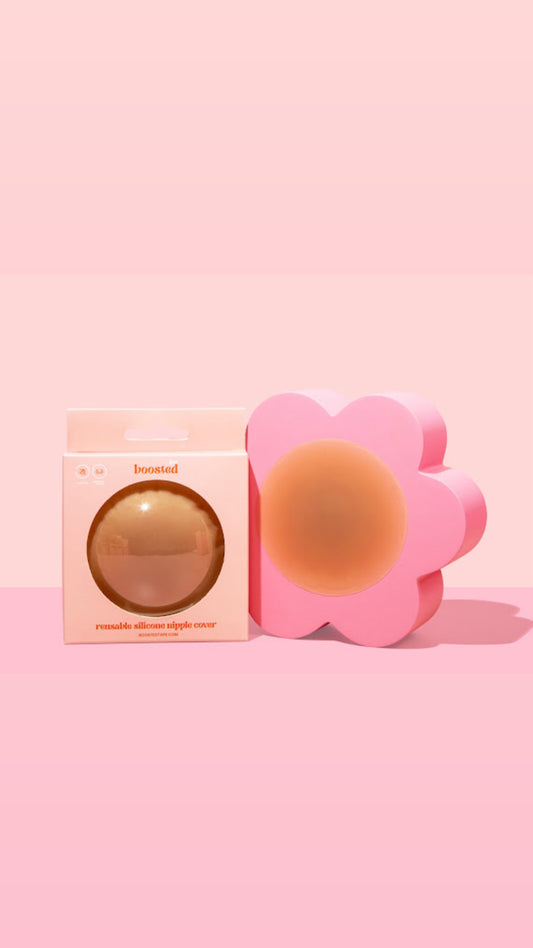 BOOSTED dark reusable silicone nipple covers
