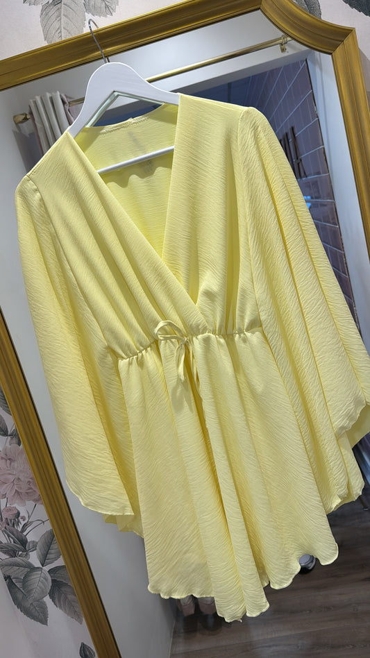 PIPPA lemon floaty batwing dress