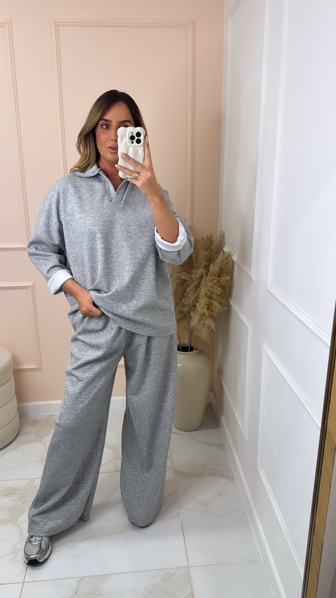 HATTIE grey relaxed fit lounge set