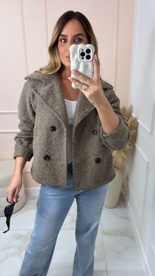 MARLEY taupe textured jacket