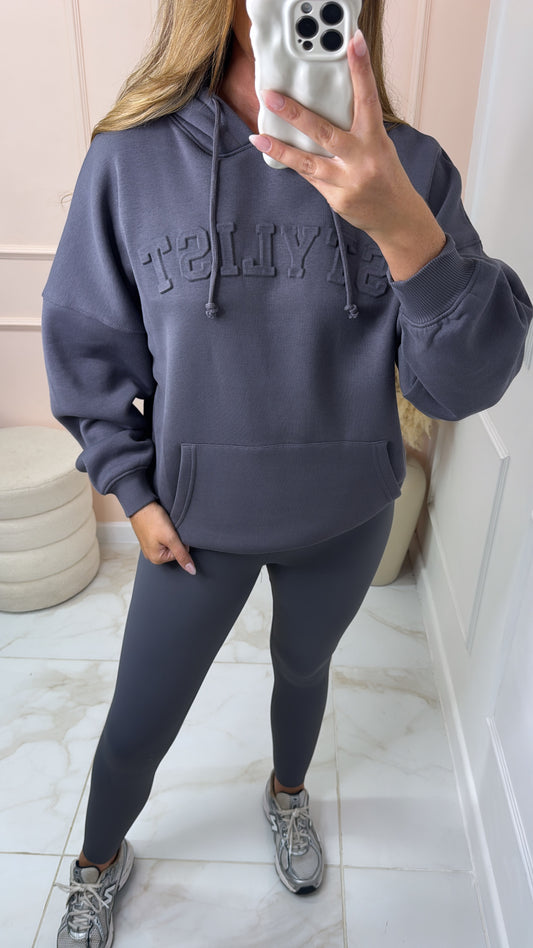 TALIA grey stylist oversized hoodie