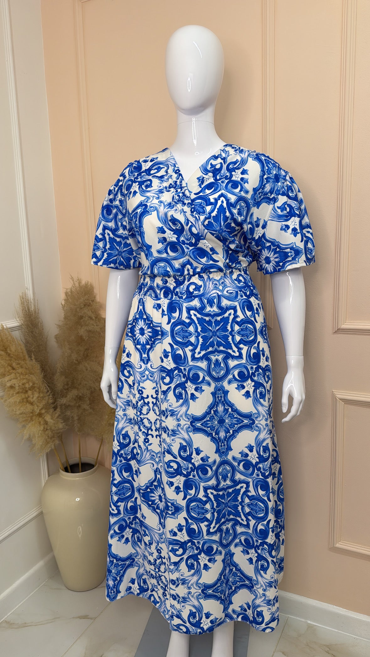 MELISSA blue paisley maxi dress