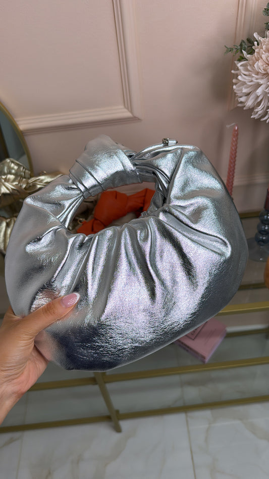PAIGE silver twist knot grab bag