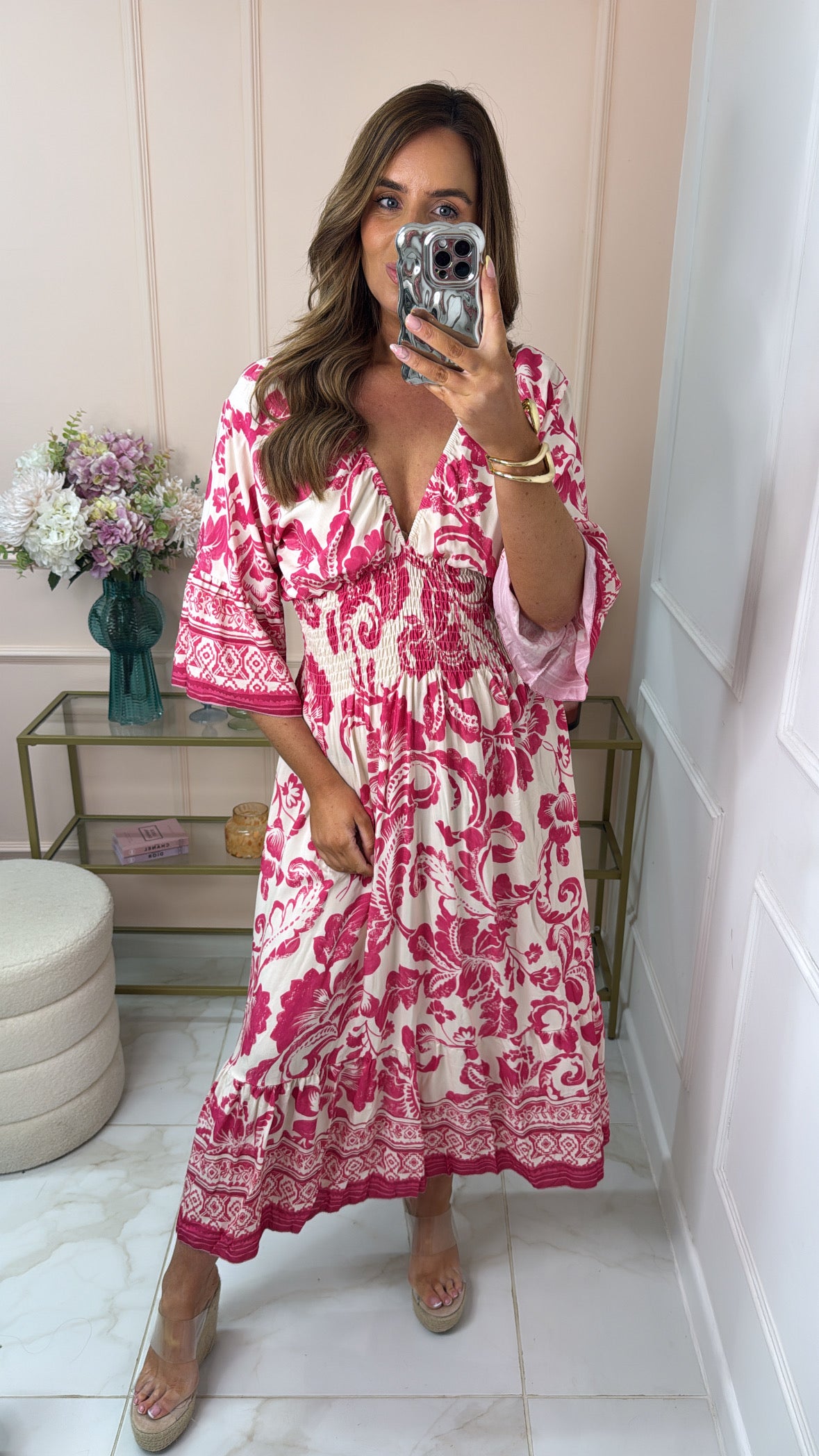 FREYA fuchsia floral print maxi dress
