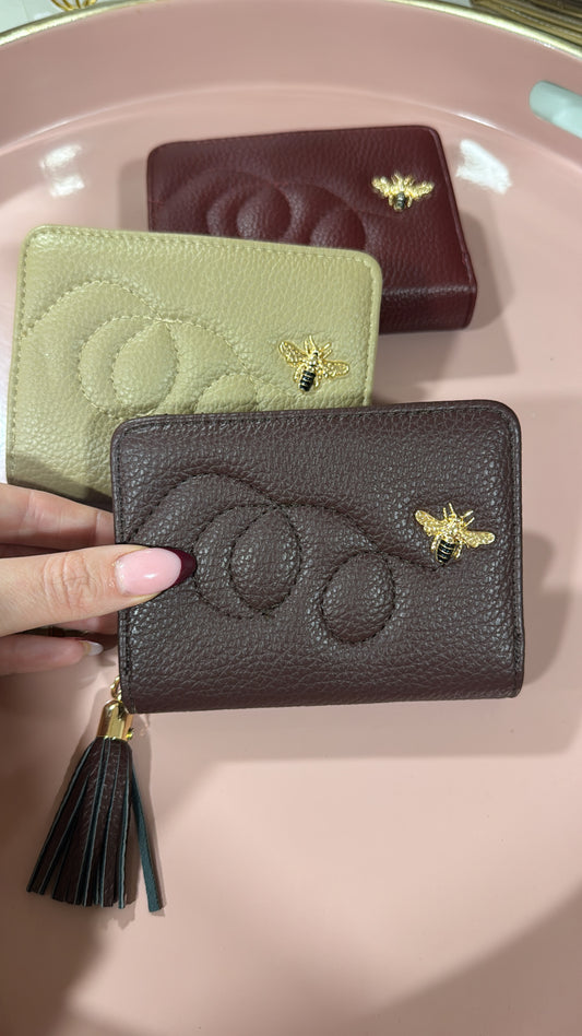 JAMIE chocolate bee detail purse