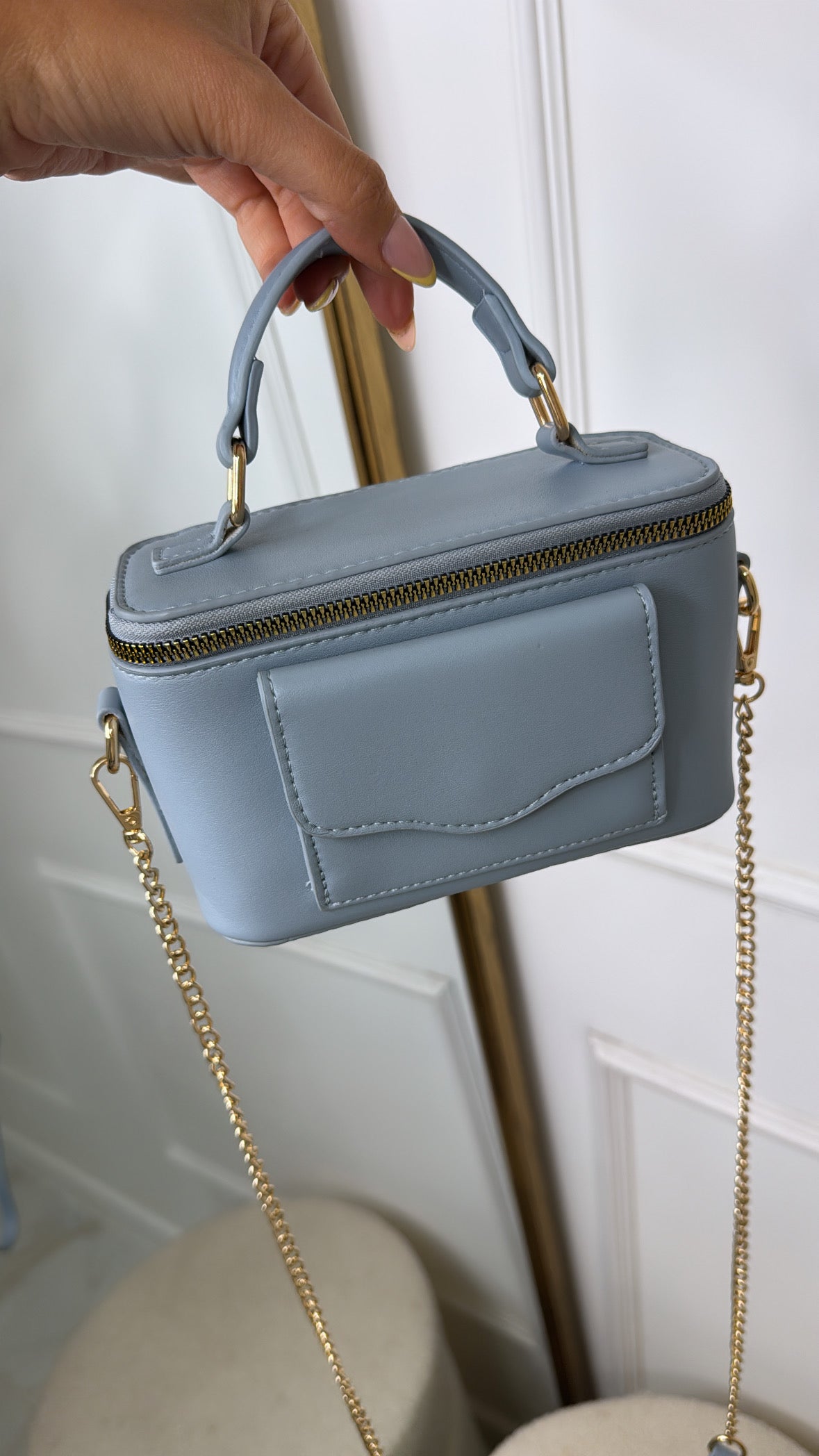 BROOKE blue vanity grab bag