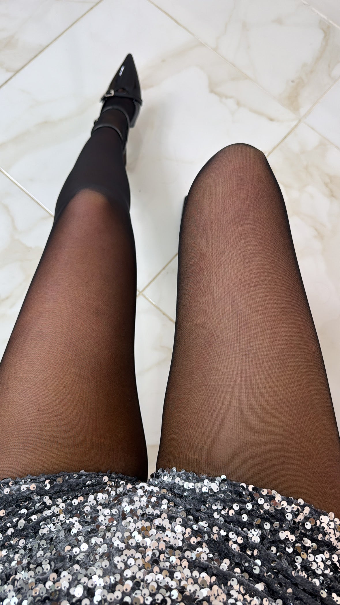 ADELA black sheer 20 den tights