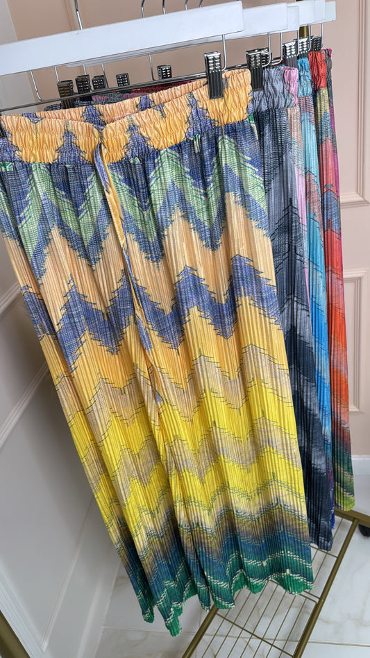 PAIGE yellow zig zag print trousers