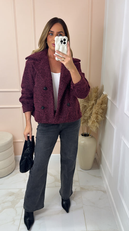 MARLEY wine textured jacket