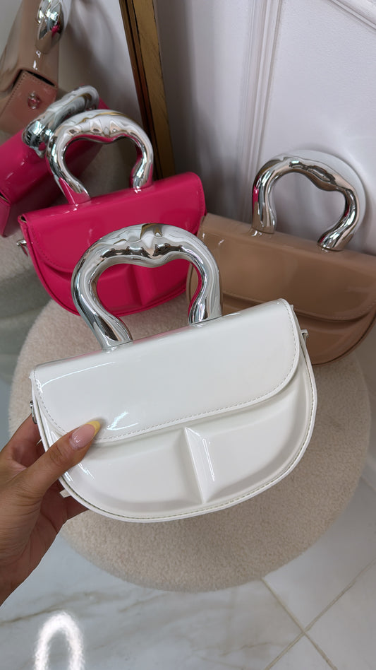 MAEVE white patent grab bag
